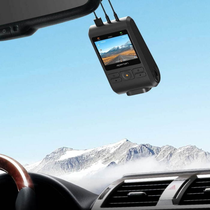 Camera auto DVR Dubla Apeman C550, Full HD, Bord si Spate, Detector miscare, Mod parcare, Filmare in bucla [1]