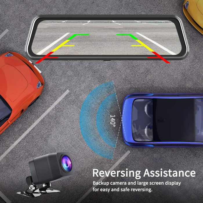 Camera auto DVR Dubla Oglinda VanTop H610, 2.5K, Bord si Spate, Touch-Screen, Senzor Sony IMX 335 [3]