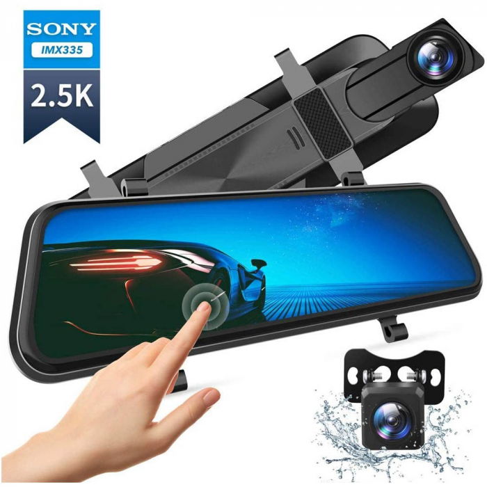 Camera auto DVR Dubla Oglinda VanTop H610, 2.5K, Bord si Spate, Touch-Screen, Senzor Sony IMX 335 [2]