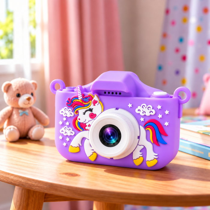 Camera foto pentru copii Smart Fun Unicorn, 96 MP, Ecran 2.0 inch, 64 GB SD, 1080P HD [7]