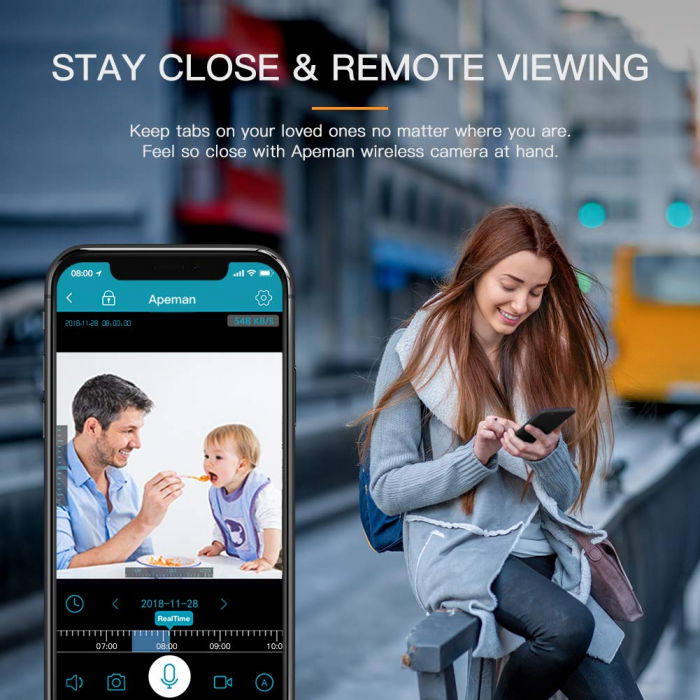 Camera supraveghere Wireless Apeman ID73, Full HD, Infrarosu [5]