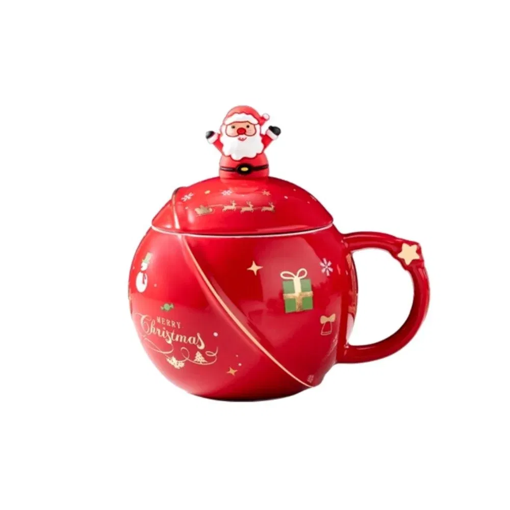 Cana cadou Glob de Craciun cu lingurita Mos Craciun [6]