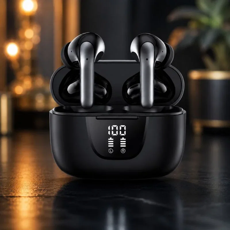 Casti wireless Bluetooth S42 cu afisaj LED si microfon, compatibile  cu iOS si Android [1]
