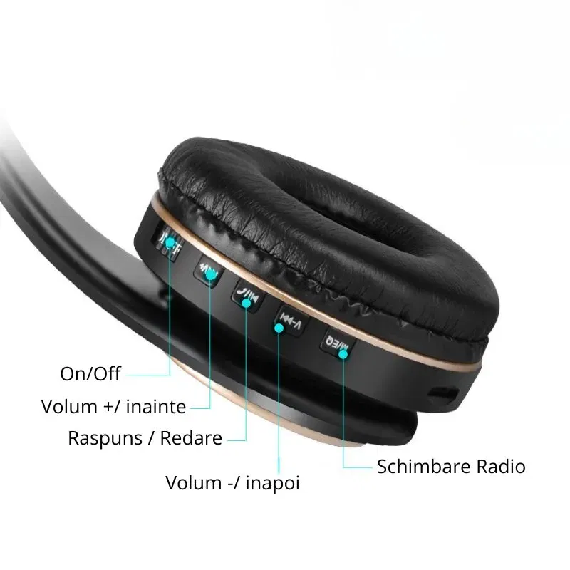 Casti Wireless Bluetooth T8 Stereo cu Microfon si Bass [14]