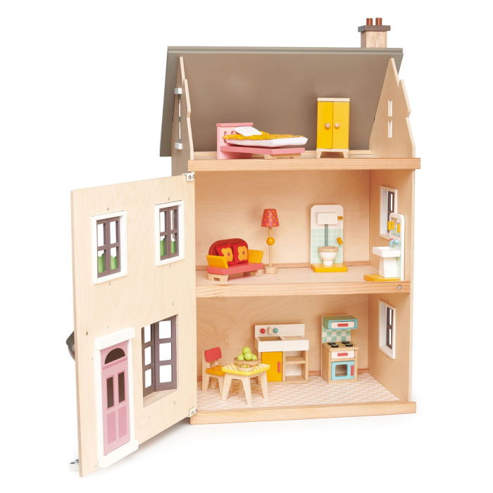 Casuta de papusi Urbana, lemn premium, 12 componente mobila [5]