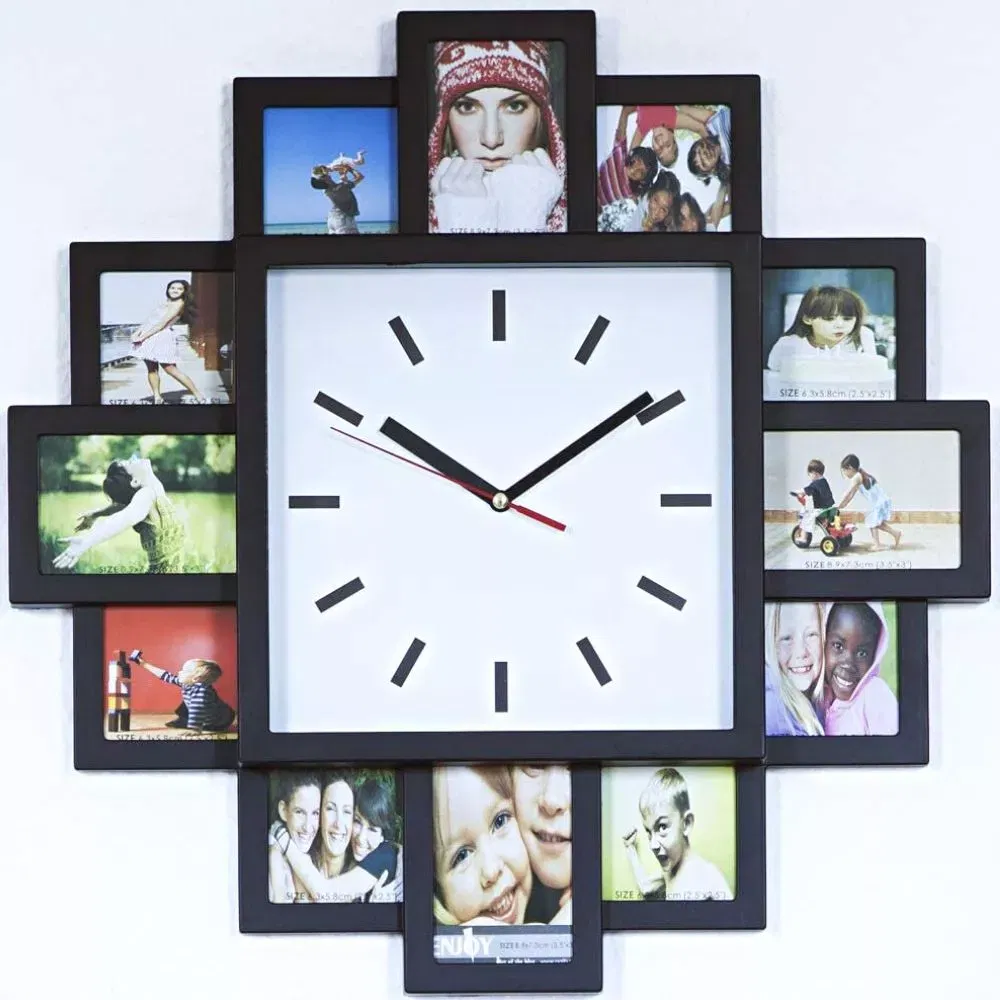 Ceas de perete cu 12 rame foto Amintiri insirate in timp [4]