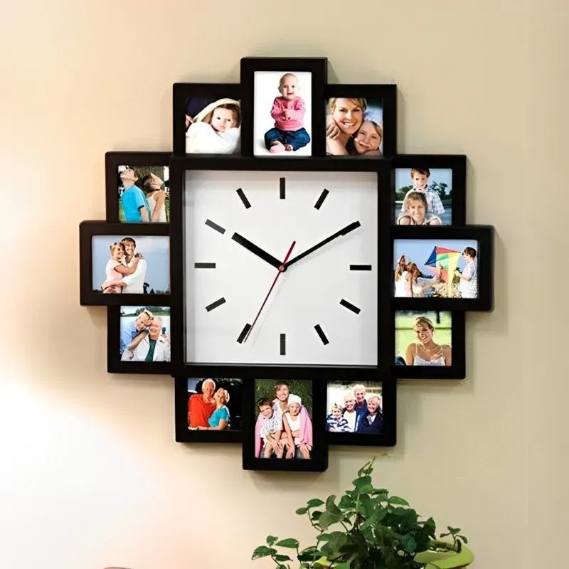 Ceas de perete cu 12 rame foto Amintiri insirate in timp [1]