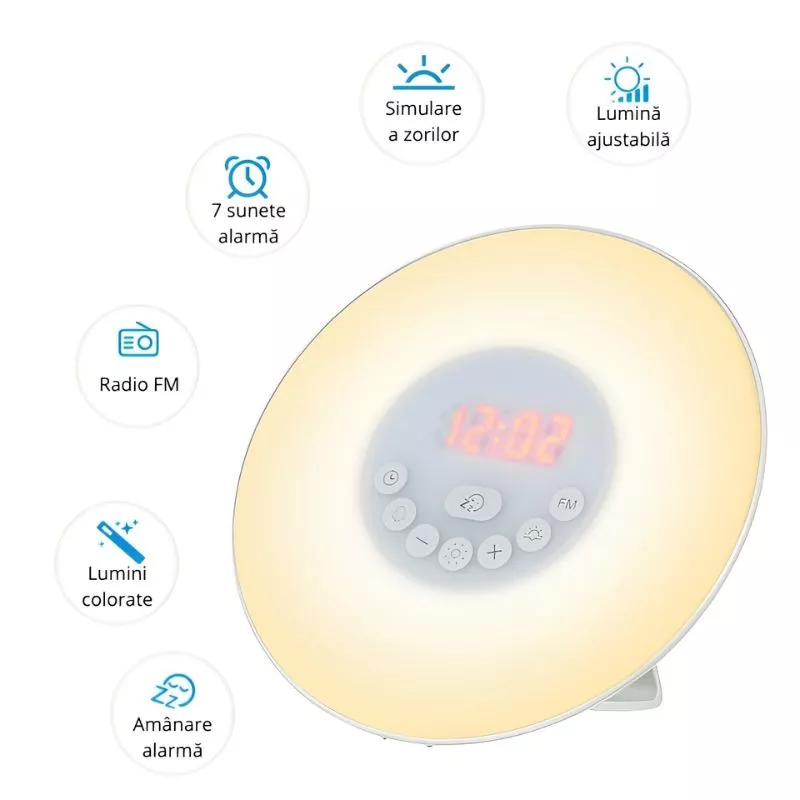 Ceas DESTEPTator Zori de zi cu lumina si radio [4]