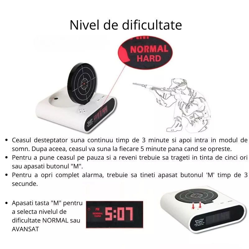 Ceas Pistol desteptator [10]