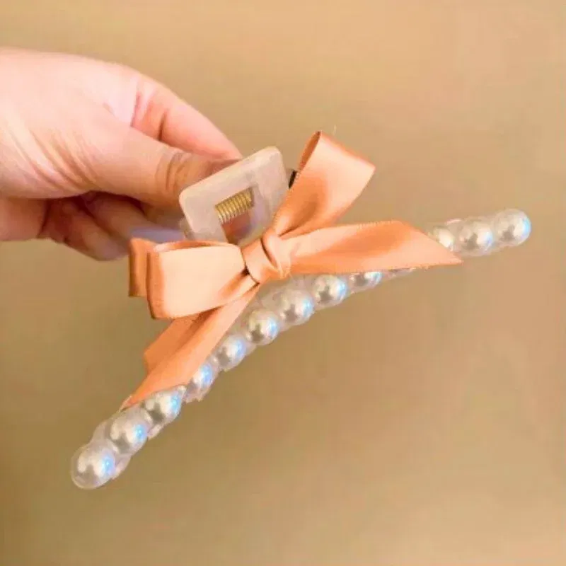 Clama de Par cu Perle Decorative si Funda Chic [1]