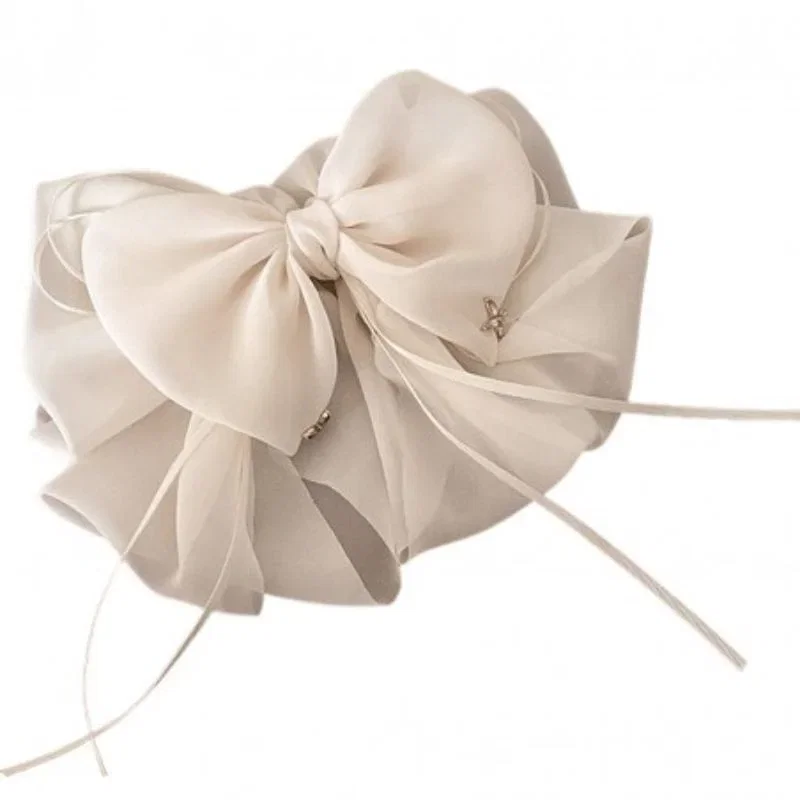 Clama de Par Eleganta cu Funda Voluminoasa Crem [4]