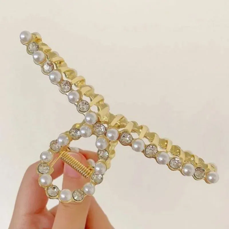 Cleste de par auriu cu perle decorative [3]