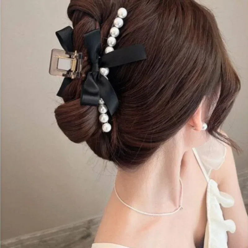 Cleste de par cu perle decorative si fundita neagra [1]