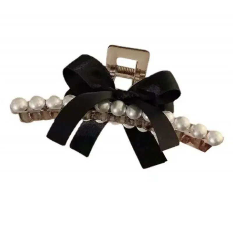 Cleste de par cu perle decorative si fundita neagra [3]