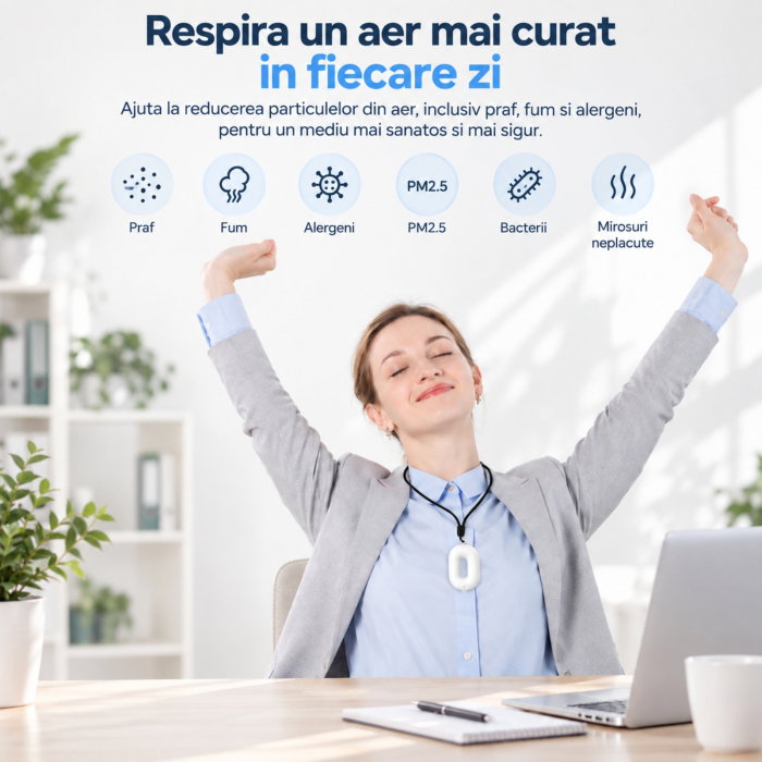 Colier Purificator Aer Fresh air Alb [3]