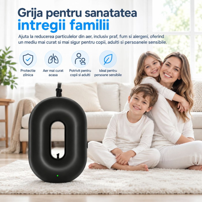 Colier Purificator Aer Fresh air Negru [5]