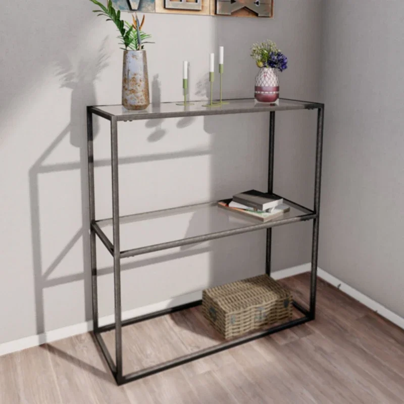 Comoda Berra neagra, structura metalica, blat din sticla securizata [3]