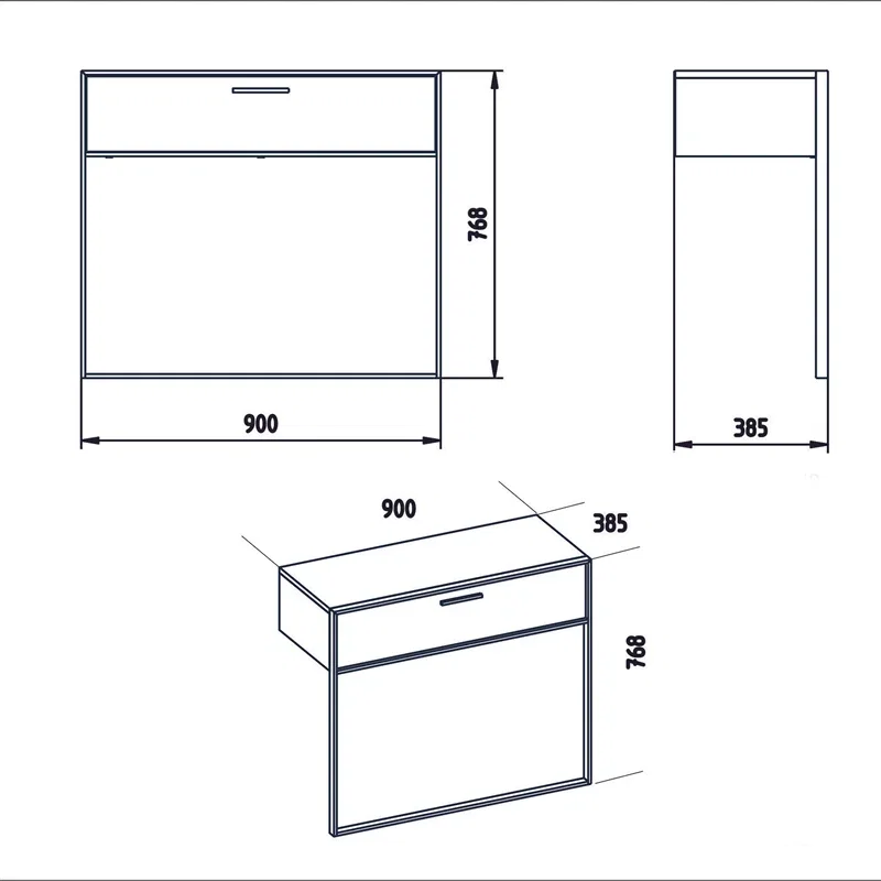 Comoda eleganta negru si auriu, 90x76,8 cm, cu picioare metalice [5]