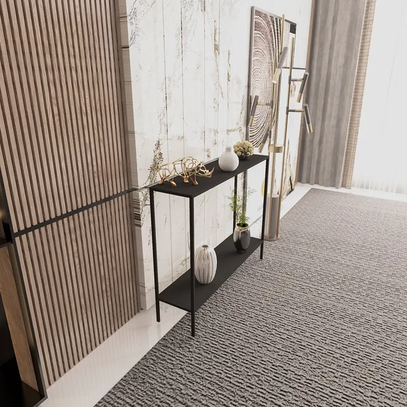 Comoda Kuba neagra, structura metalica, design modern [2]