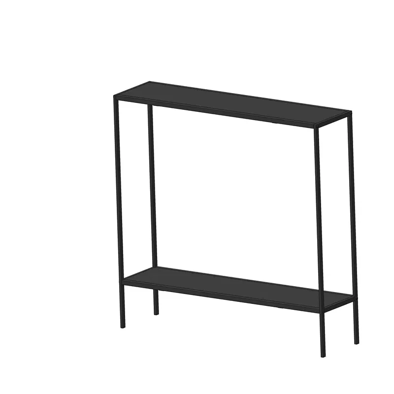Comoda Kuba neagra, structura metalica, design modern [7]