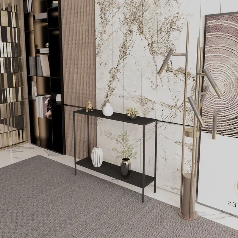 Comoda Kuba neagra, structura metalica, design modern [4]