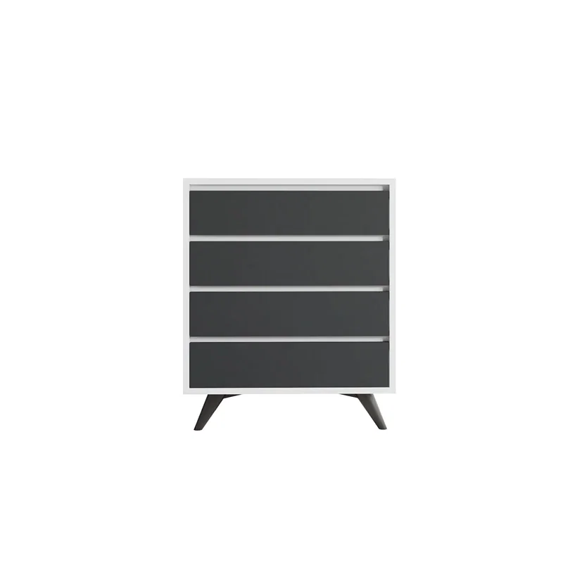 Comoda Suvera, alba si antracit, 4 sertare, moderna si practica [3]