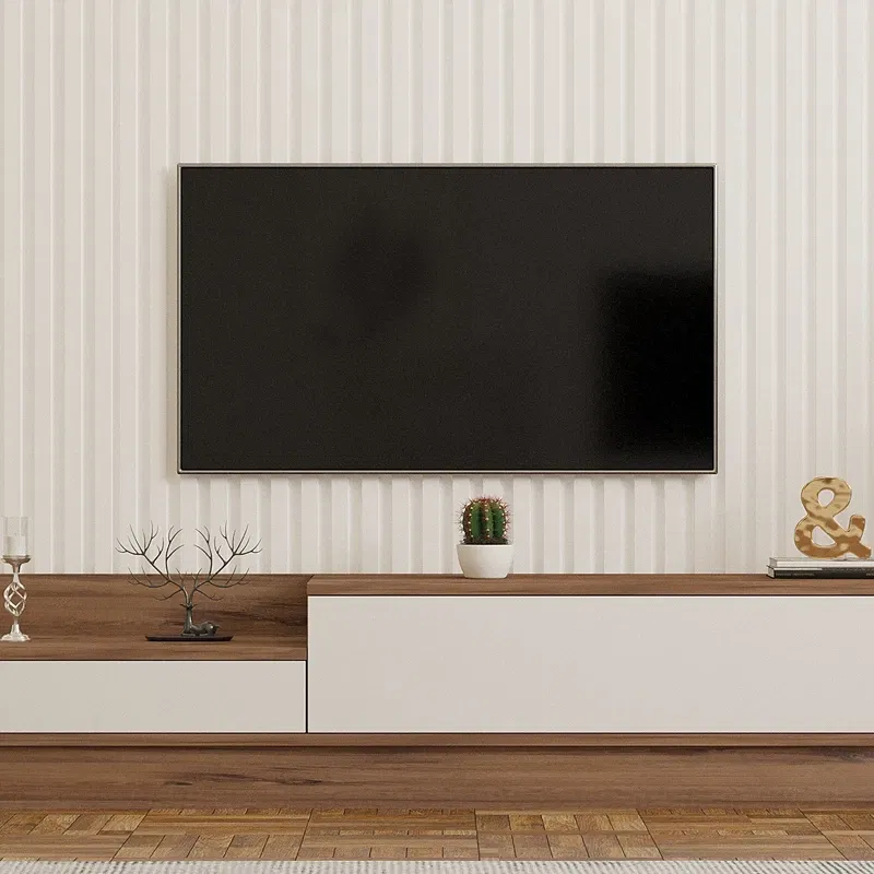 Comoda TV Barko, stejar atlantic si alb, design elegant, spatii depozitare, 160 cm [3]
