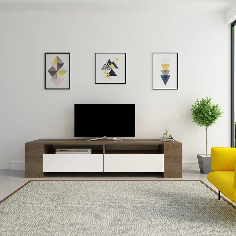 Comoda TV nuc alba spatioasa si versatila Sossurko 155 cm [1]