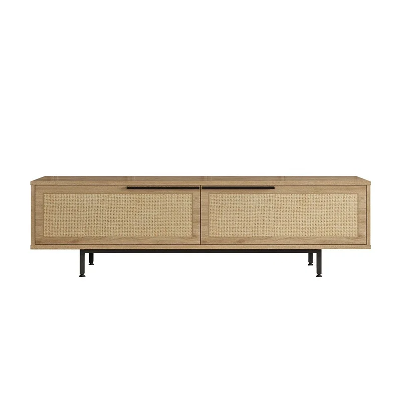 Comoda TV nuc stejar cu picioare metalice 160x45 cm [6]