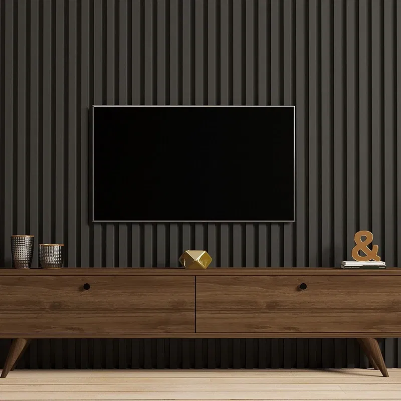 Comoda TV Paris, stil modern, finisaj nuc, spatii multiple de depozitare, 160 cm [1]