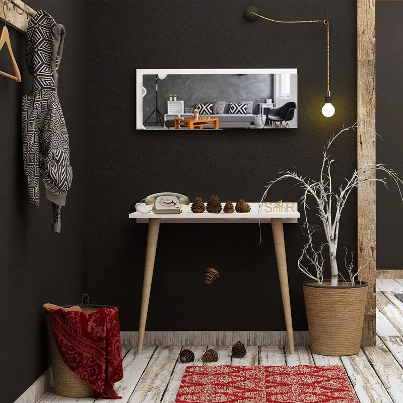 Comoda Venezia, alba, oglinda inclusa, spatiu depozitare elegant [1]