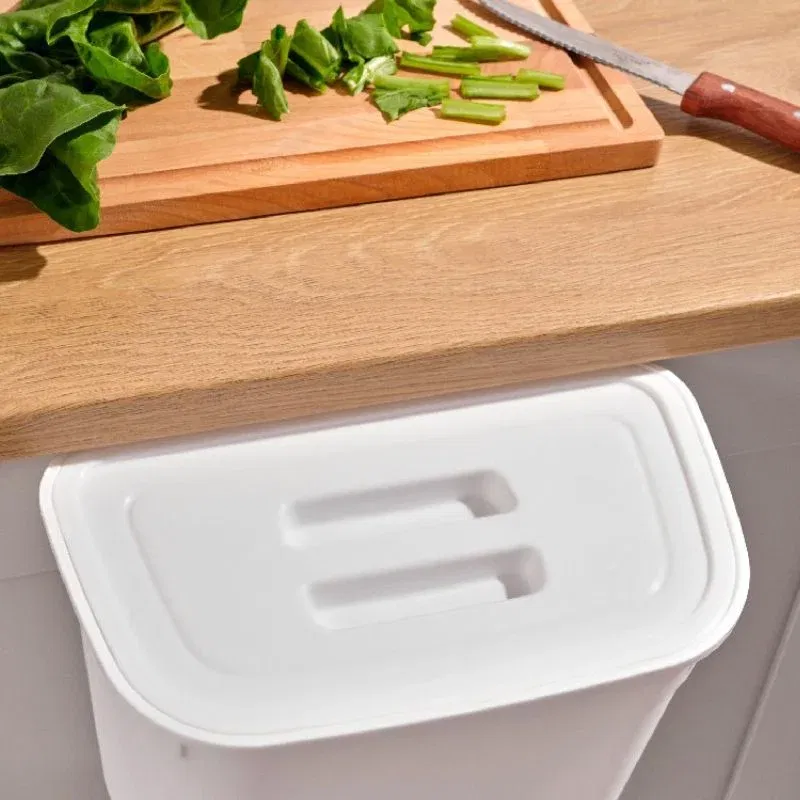 Cos de Gunoi Compact pentru Bucatarie Alb [3]