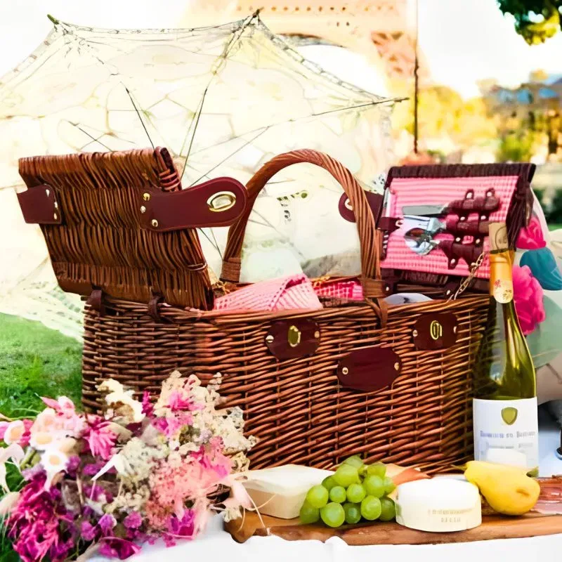 Cos picnic 4 persoane Saint Germain Vichy Rouge [2]