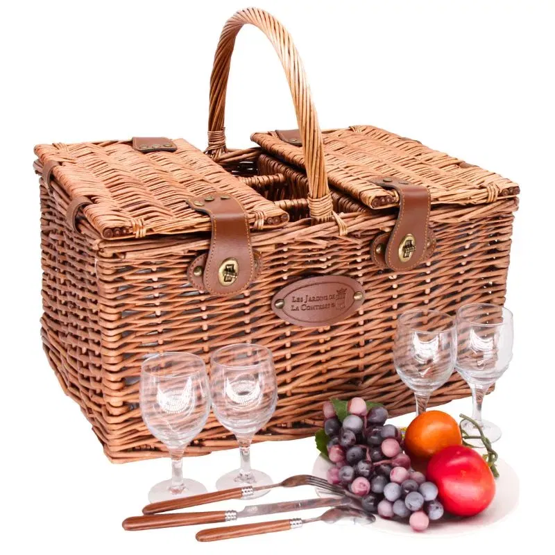 Cos picnic 4 persoane Saint Germain Vichy Rouge [3]