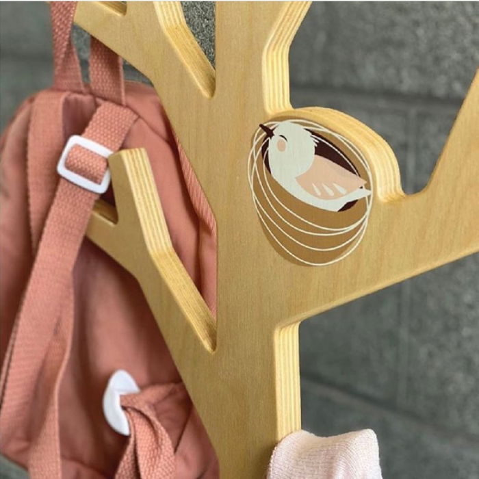 Cuier haine dormitor copii, lemn premium, Copacul din Padure [1]