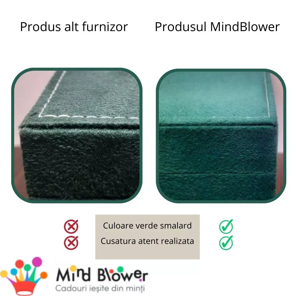 Cutie bijuterii, cu cheita, Verde smarald [20]