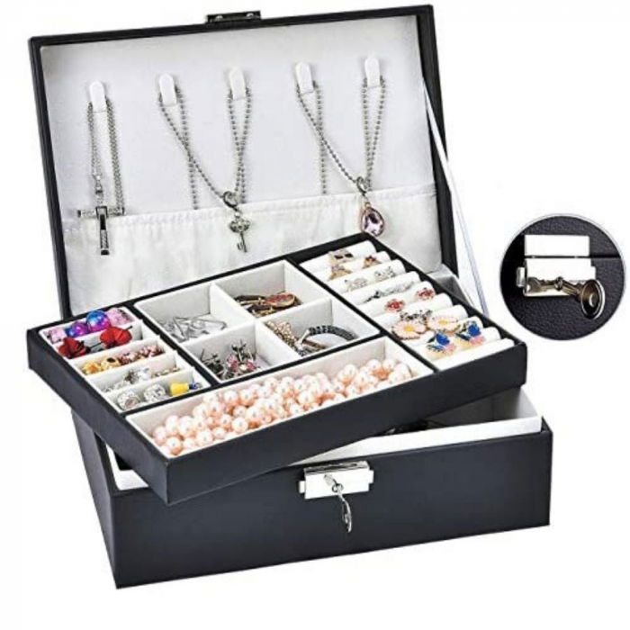 Cutie bijuterii neagra, 23x17.5x9cm, Amore [6]