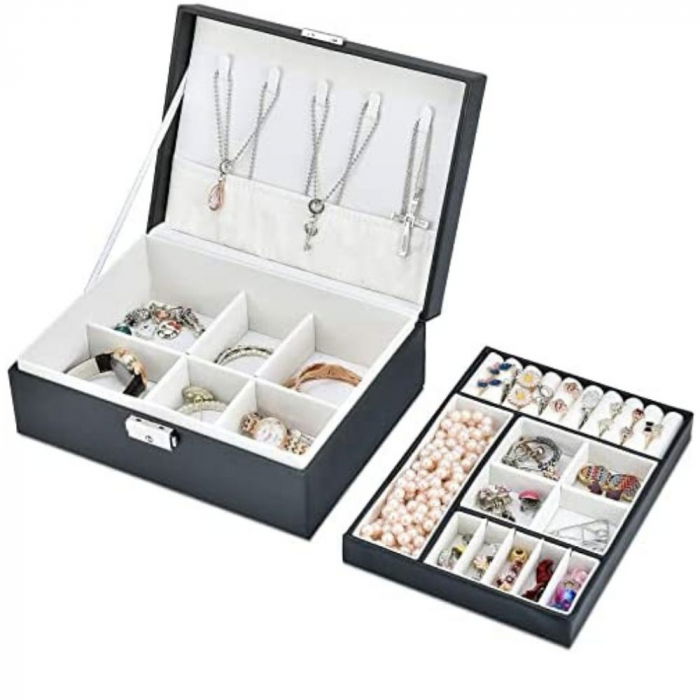 Cutie bijuterii neagra, 23x17.5x9cm, Amore [7]