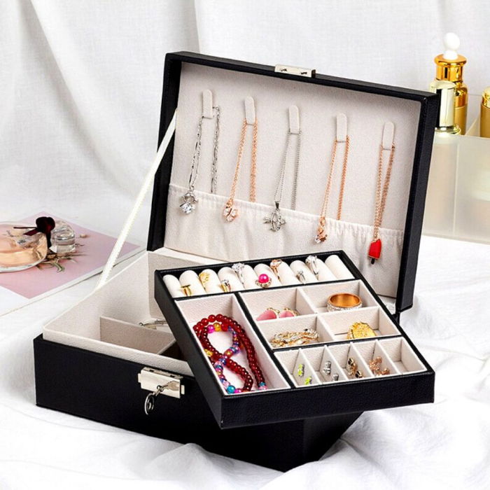 Cutie bijuterii neagra, 23x17.5x9cm, Amore [2]