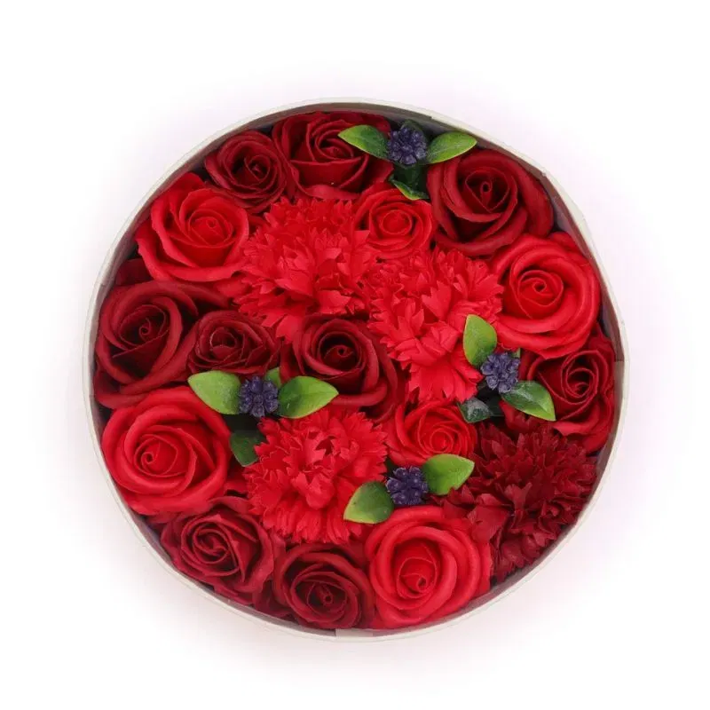 Cutie Cadou cu Flori de Sapun Classic Red Roses [5]