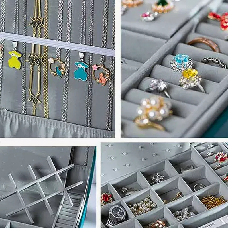 Cutie de bijuterii neagra, 26.5x26.5x9cm, Charming [8]