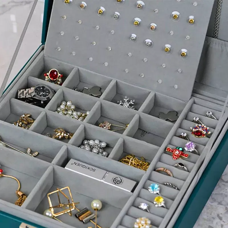 Cutie de bijuterii neagra, 26.5x26.5x9cm, Charming [7]