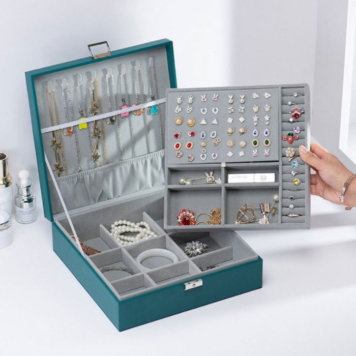 Cutie de bijuterii neagra, 26.5x26.5x9cm, Charming [1]