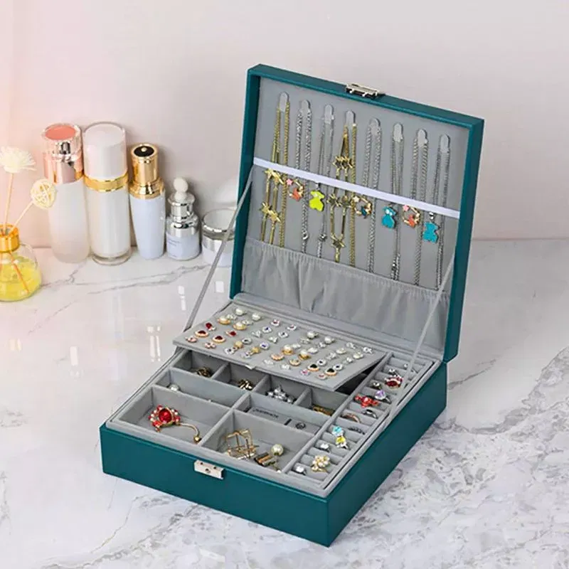 Cutie de bijuterii neagra, 26.5x26.5x9cm, Charming [2]