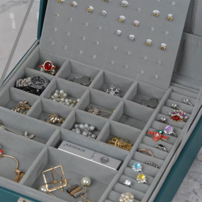 Cutie de bijuterii neagra, 26.5x26.5x9cm, Charming [14]