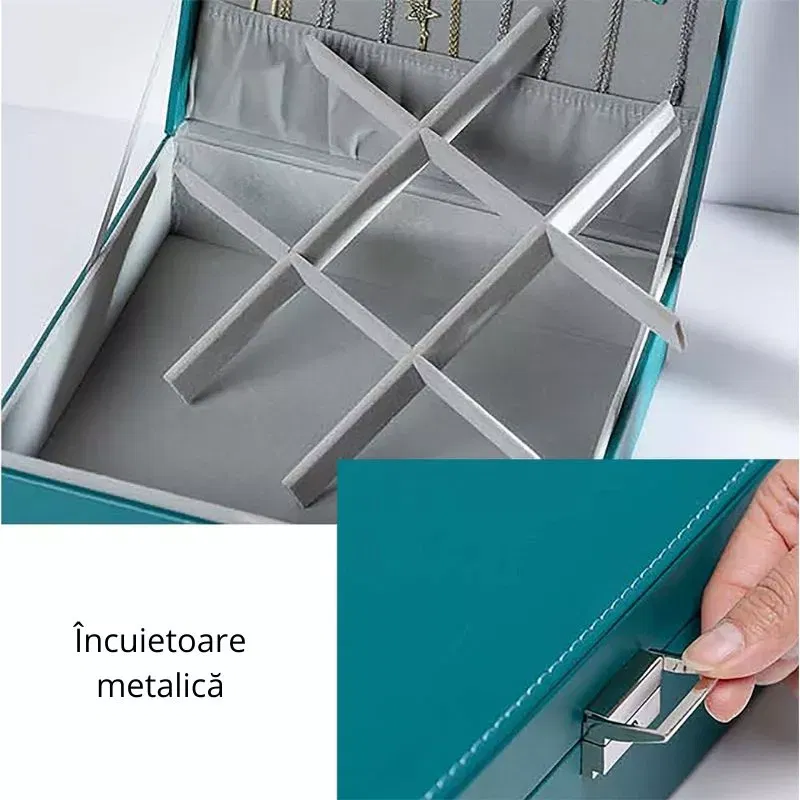 Cutie de bijuterii neagra, 26.5x26.5x9cm, Charming [12]