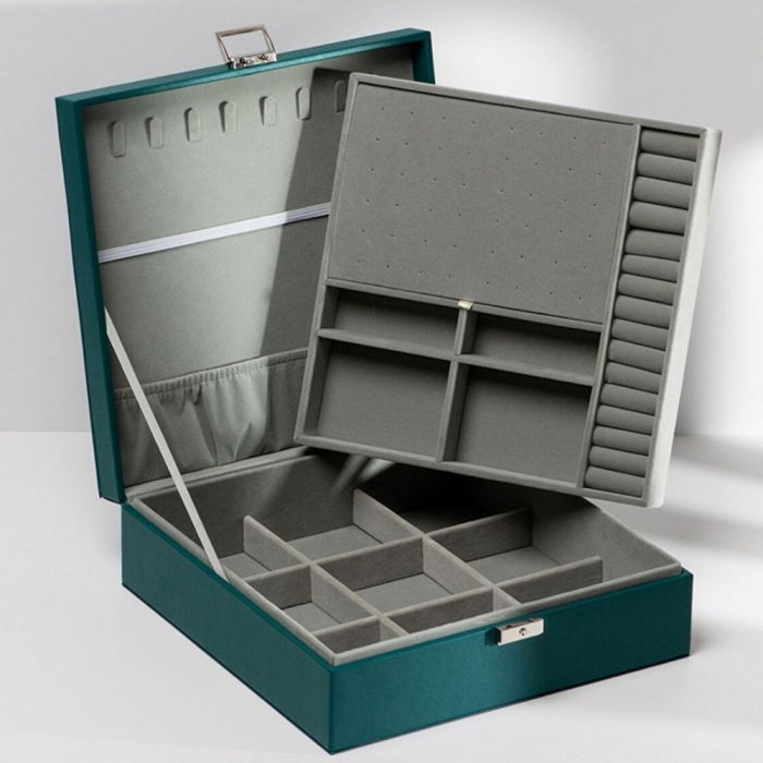 Cutie de bijuterii neagra, 26.5x26.5x9cm, Charming [10]