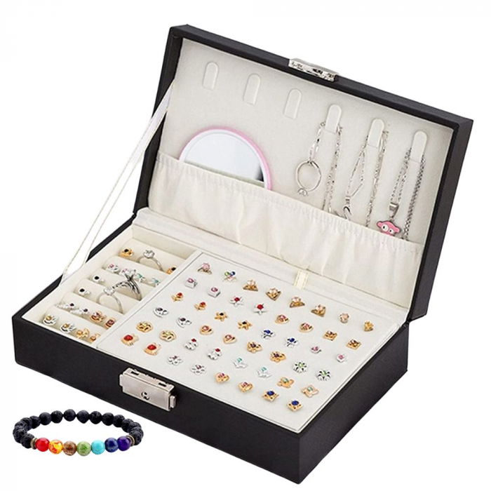 Cutie de bijuterii, neagra, 21x13x5.8cm, My Treasure [8]