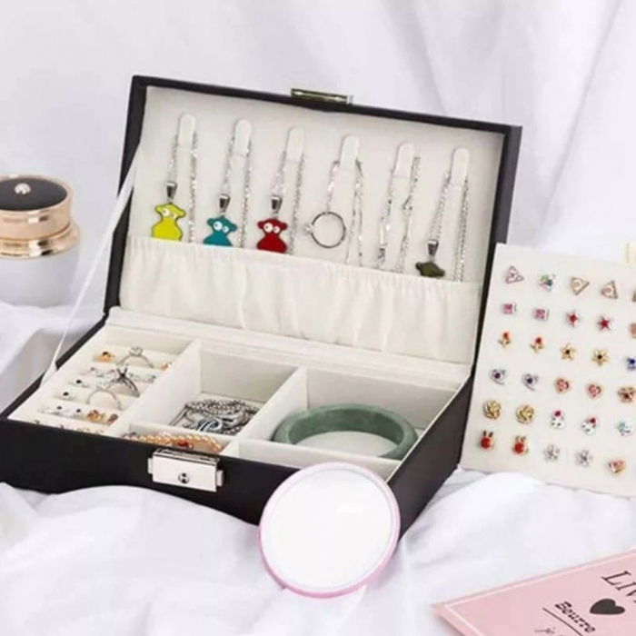 Cutie de bijuterii, neagra, 21x13x5.8cm, My Treasure [1]