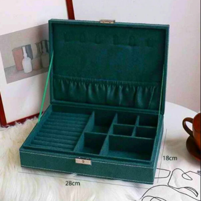 Cutie de bijuterii, verde, 29x19x6.5cm, Superba [10]